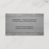 Carte De Visite Scie circulaire et raboteuse des services de charp (Dos)