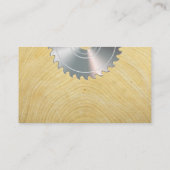 Carte De Visite Scie circulaire métallique | Grain de bois | Const (Dos)