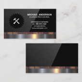 Carte De Visite Scie et marteau | Menuiserie de construction (Devant / Derrière)