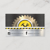 Carte De Visite Scie | Grill métallique | Ville Skyline (Dos)