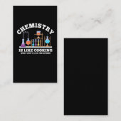 Carte De Visite Science Chimiste Humour La chimie est comme la Cui (Devant / Derrière)