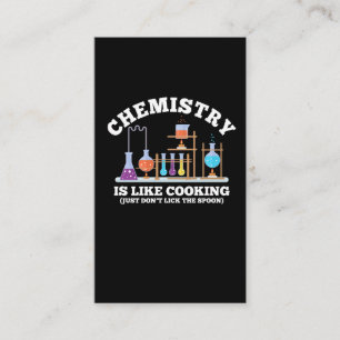 Carte De Visite Science Chimiste Humour La chimie est comme la Cui