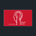 Carte De Visite Science de l'esprit, tête humaine Psychologie roug<br><div class="desc">Science de l'esprit,  tête humaine Psychologie rouge</div>