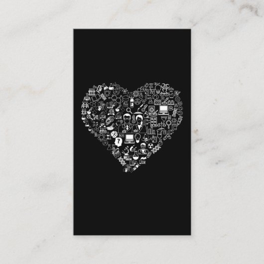 Carte De Visite Science Love Math Physique Chimie Coeur (Devant)