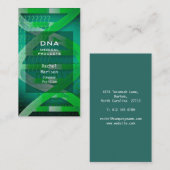 Carte De Visite Science Médical ADN Moderne Vert (Devant / Derrière)