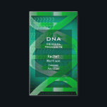 Carte De Visite Science Médicale de l'ADN vert<br><div class="desc">Un carte de visite professionnel moderne sur le thème de la science médicale avec de l'ADN vert. Conçu par Thisisnotme©</div>