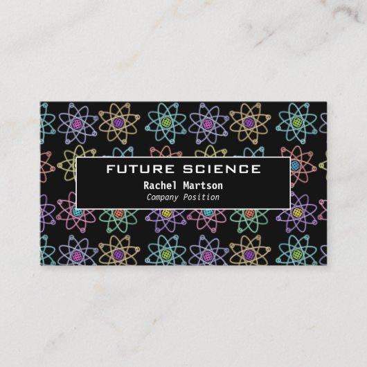 Carte De Visite Science moderne Motif de la structure atomique (Devant)