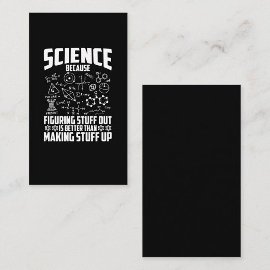 Carte De Visite Science Nerd Mathematician Chemist Physicist (Devant / Derrière)