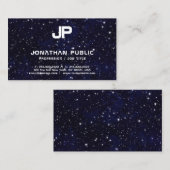 Carte De Visite Science Physique Univers de l'espace Monogramme Pl (Devant / Derrière)