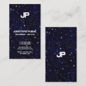 Carte De Visite Science Physique Univers de l'espace Monogramme Pl (Devant / Derrière)