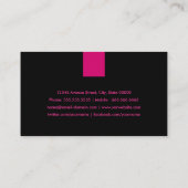 Carte De Visite Scientifique animal Rose moderne rose (Dos)