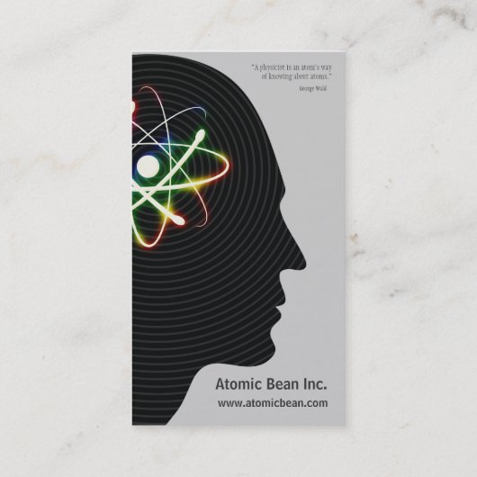 Carte De Visite Scientifique atomique de l'esprit | (Dos)