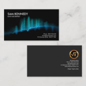 Carte De Visite Scientifique binaire bleu créatif de données de (Devant / Derrière)