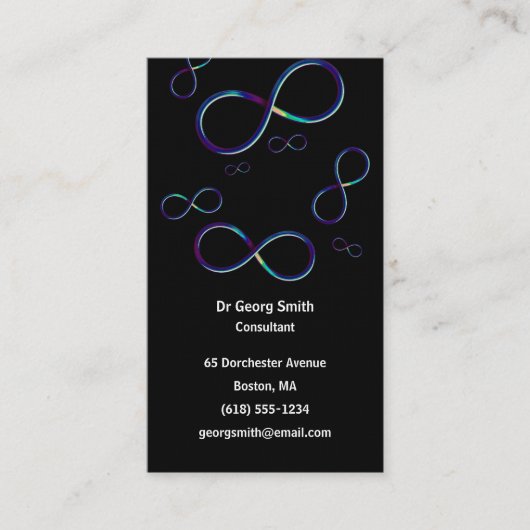 Carte De Visite Scientifique coloré de l'infini | (Devant)