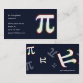 Carte De Visite Scientifique du symbole | de pi (Devant / Derrière)