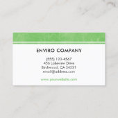 Carte De Visite Scientifique écologiste écologiste écologie écolog (Dos)