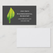 Carte De Visite Scientifique ou écologiste De l'environnement (Devant / Derrière)