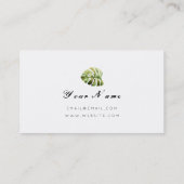Carte de visite scintillant d'aquarelle tropicale (Dos)