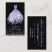 Carte de visite scintillant noir et pourpre (Devant / Derrière)