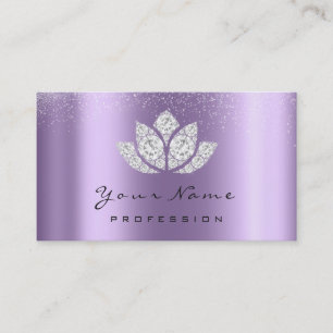 Carte De Visite Scintillant pourpre de Lotus de diamant en cristal