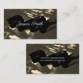 Carte De Visite Scintille | Noir brossé | Brosses de maquillage (Devant / Derrière)