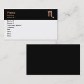 Carte de visite Scorpio (Devant / Derrière)