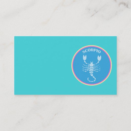 Carte de visite Scorpio (Dos)