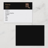 Carte de visite Scorpio (Devant / Derrière)