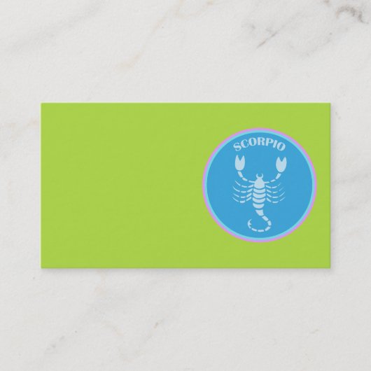 Carte de visite Scorpio (Devant)