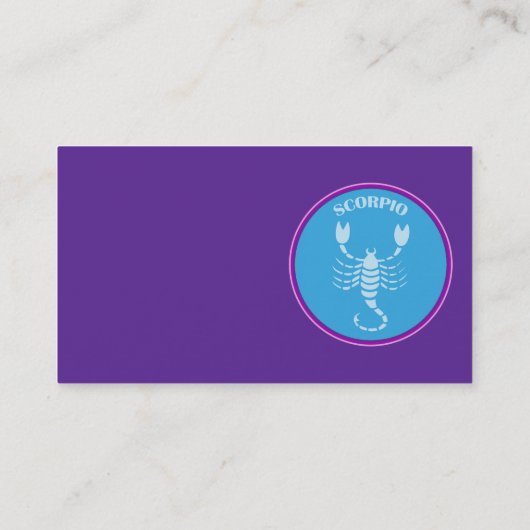 Carte de visite Scorpio (Dos)