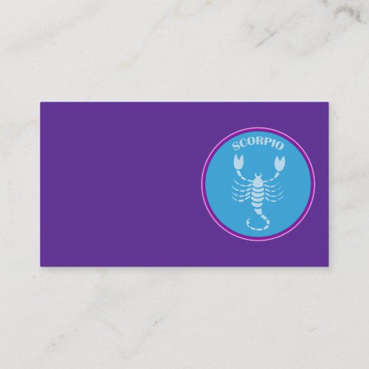 Carte de visite Scorpio (Dos)