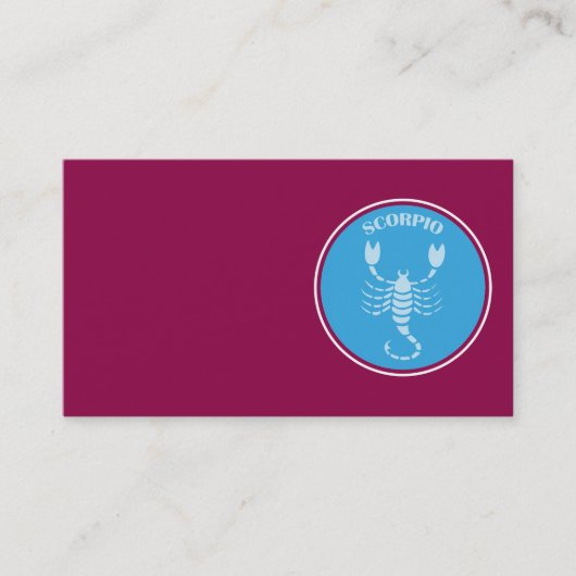 Carte de visite Scorpio (Devant)