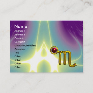 Carte De Visite SCORPIO ZODIAC ANNIVERSAIRE Grenade rouge