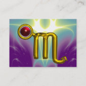 Carte De Visite SCORPIO ZODIAC ANNIVERSAIRE Grenade rouge (Dos)