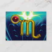 Carte De Visite SCORPIO ZODIAC ANNIVERSAIRE Grenade rouge (Dos)