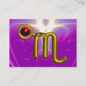 Carte De Visite SCORPIO ZODIAC ANNIVERSAIRE Grenade rouge (Dos)