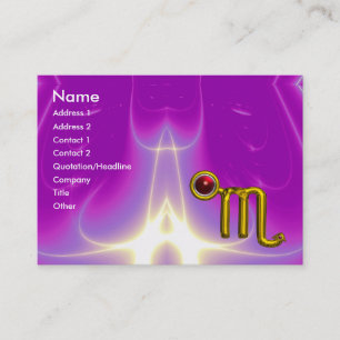 Carte De Visite SCORPIO ZODIAC ANNIVERSAIRE Grenade rouge