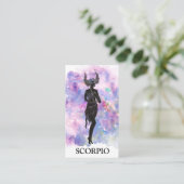 Carte De Visite *~* SCORPIO Zodiac Astrologie Lectures Bleu rose  (Debout devant)