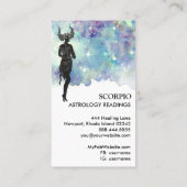 Carte De Visite *~* SCORPIO Zodiac Astrologie Lectures Blue Turquo (Dos)