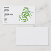 Carte De Visite Scorpion au néon vert (Devant / Derrière)