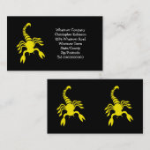 Carte de visite Scorpion Jaune (Devant / Derrière)