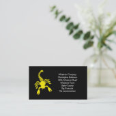 Carte de visite Scorpion Jaune (Debout devant)