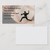 Carte De Visite Scout de Talent de Baseball (Devant / Derrière)