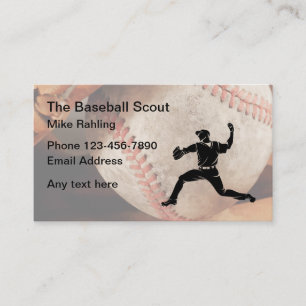 Carte De Visite Scout de Talent de Baseball