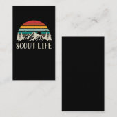 Carte De Visite Scout Nature Forest Mountain Camper Adventure (Devant / Derrière)