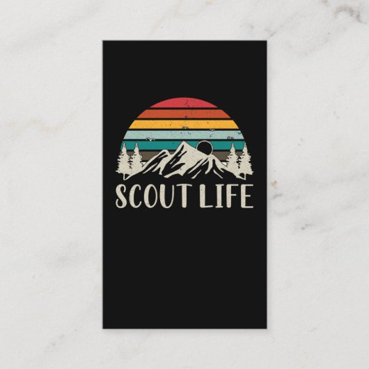 Carte De Visite Scout Nature Forest Mountain Camper Adventure (Devant)