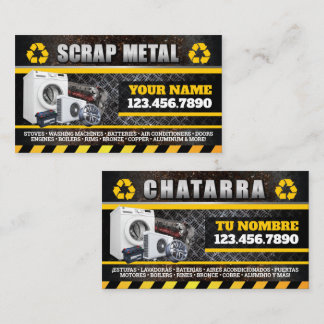Carte De Visite Scrap Metal English & Spanish Business Card