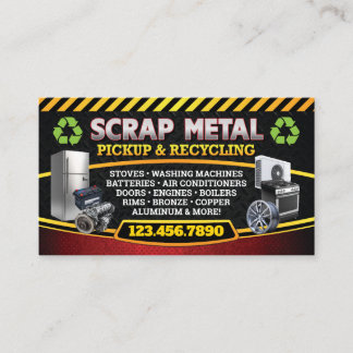 Carte De Visite Scrap Metal Pickup Recycle Bilingual Business Card