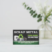 Carte De Visite Scrap Metal Recycling Service Bilingual Card (Debout devant)