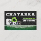 Carte De Visite Scrap Metal Recycling Service Bilingual Card (Dos)
